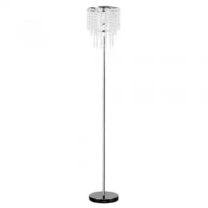 Bronte Chrome Floor Lamp With Crystal Style Droplets