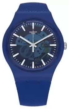 Swatch SVIN103-5300 OCEAN PAY! Blue Silicone Strap Watch
