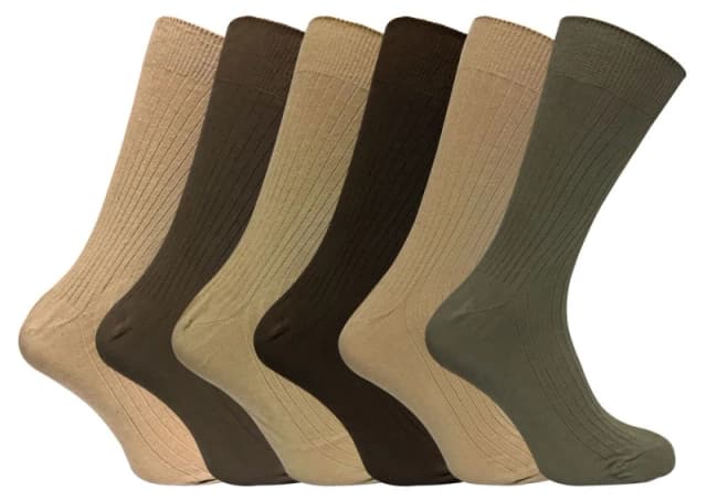 Sock Snob Sock Snob Men Soft 100% Cotton Plain Coloured Socks in Brown Size: 6-11 Brown 6-11 Male 5060597072540