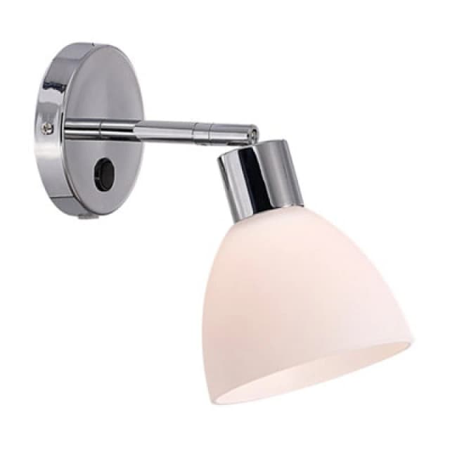 Nordlux Ray Metal Wall Light Silver,plug In Or Mains
