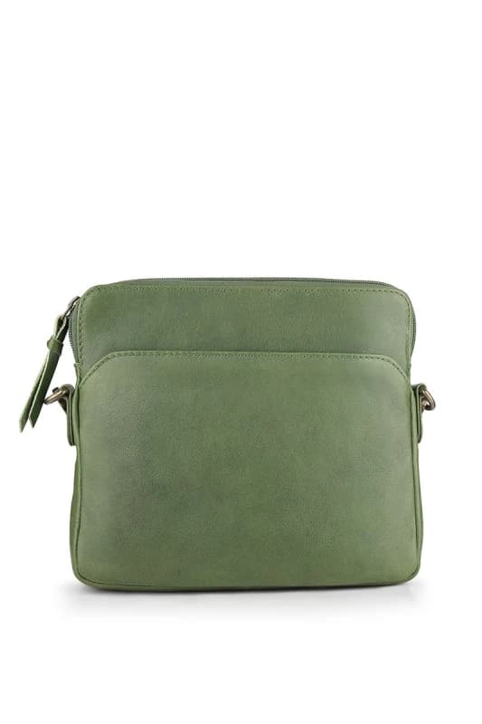 PRIMEHIDE 'Washed Cancun' Leather Small Crossbody Bag Green