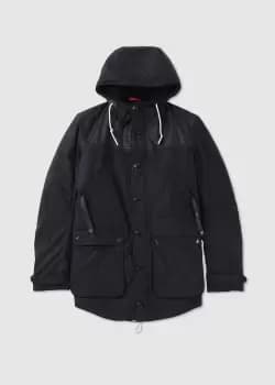 Barbour Mens Game Parka Wax Jacket In Black/Classic