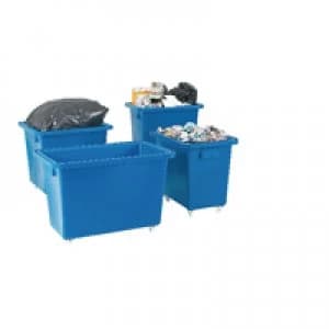 Slingsby Bottle Skip 930X340X550mm 4X50mm Swivel Blue 328239