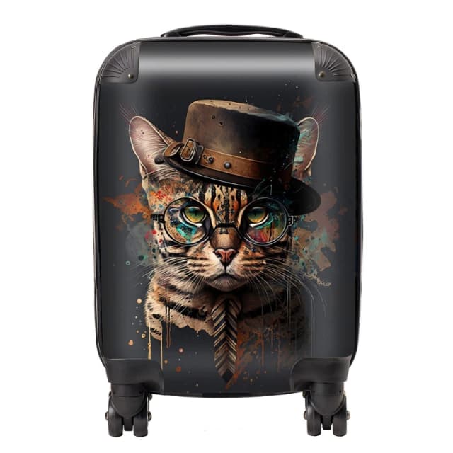 Warren Reed - Designer Bengal Cat Splashart Suitcase Size: Large Multicolor Unisex Large