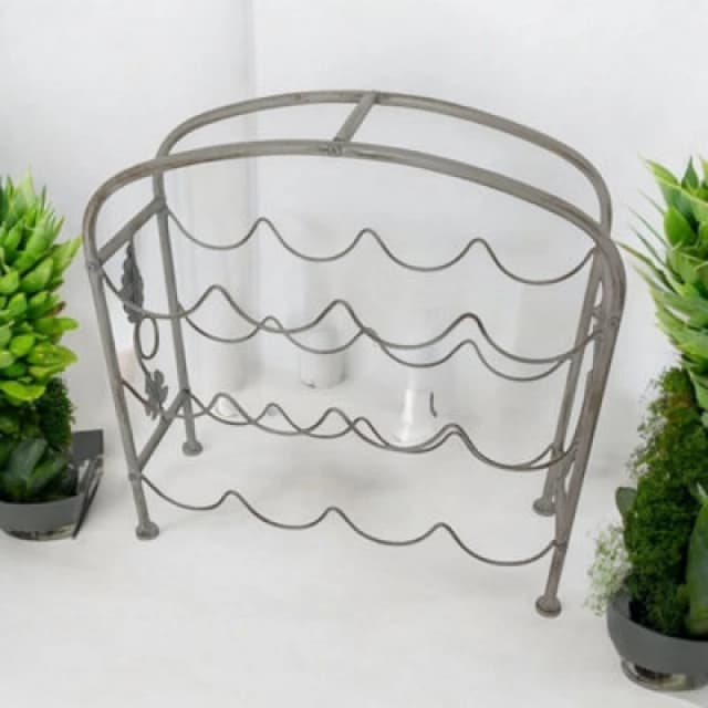 MSL 40CM 12 BOTTLE CREAM WINE HOLDER