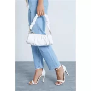 I Saw It First White Stiletto Barely There Heeled Sandals - White