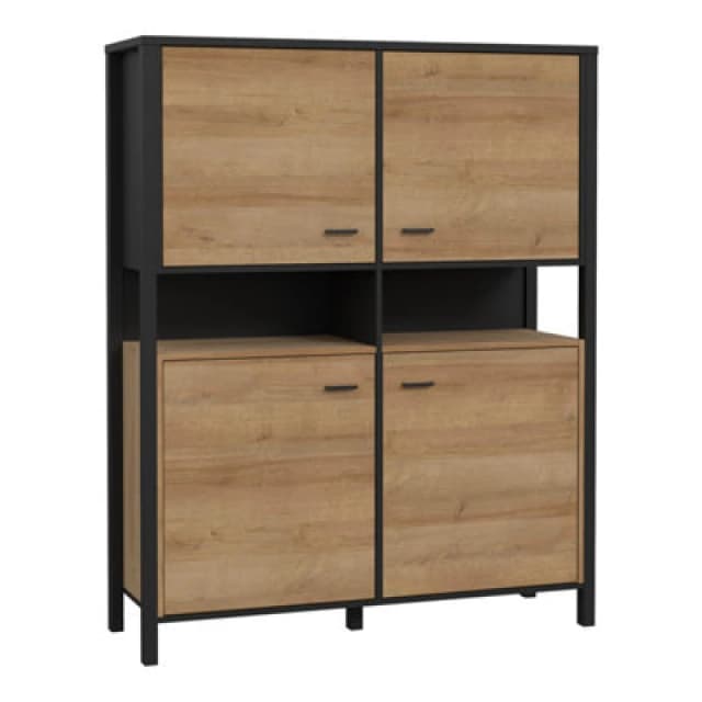 Furniture To Go High Rock Storage Cabinet Black unisex