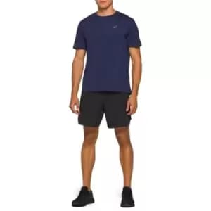 Asics Mens 7Inch Road 2-In-1 Running Short - Black