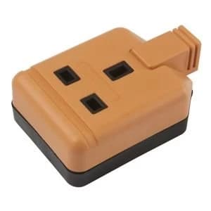BQ 13A 1 Gang Orange Unswitched Trailing Socket