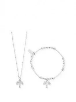 Chlobo Sterling Silver Exclusive Tree Of Wisdom Necklace And Bracelet Set
