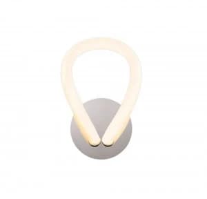 Switched Wall Lamp, 12W LED, 3000K, 900lm, IP20, Chrome