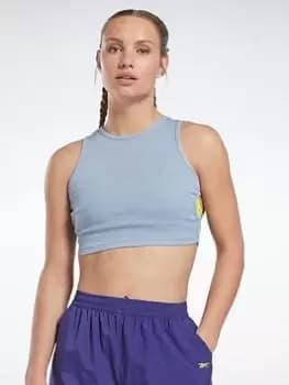 Reebok Les Mills Natural Dye Cutout Tank Top, Purple, Size L, Women