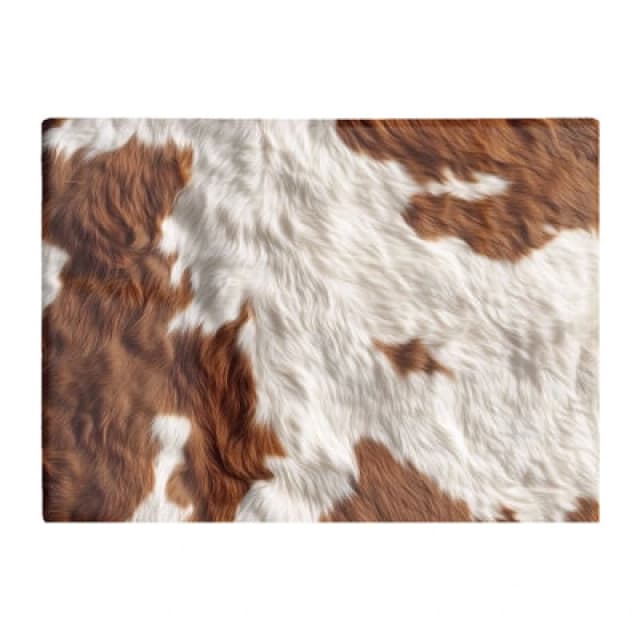 Warren Reed Designer Brown White Cow Hide Print Chopping Board