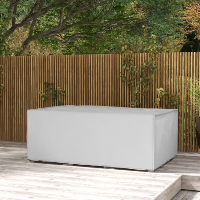 Outsunny Outsunny - 210x140x80cm uv Rain Protective Cover for Garden Rattan Furniture Grey 5056725391287