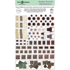 Dungeon Dressing Dry Erase Vinyl Stickers - Containers