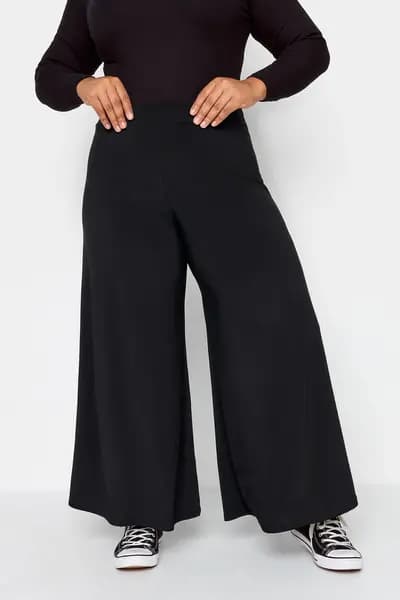 Yours Palazzo Trousers Black