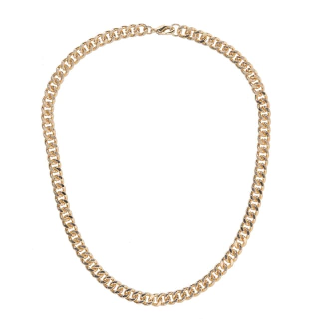 Fabric Curb Chain Necklace - Gold Gold One Size