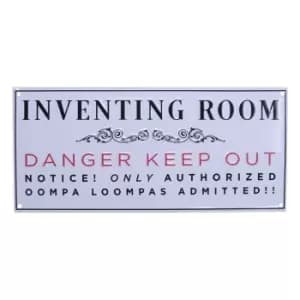 Willy Wonka & the Chocolate Factory Tin Sign Inventing Room