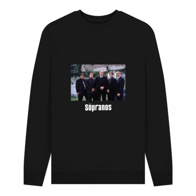 The Sopranos Mens Cast Sweatshirt in Black Size: Small Black Male S