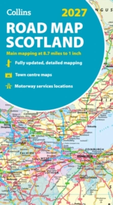 2027 Collins Road Map of Scotland : Folded Road Map Sheet map, folded