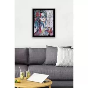 SC0214 Multicolor Decorative Framed MDF Painting