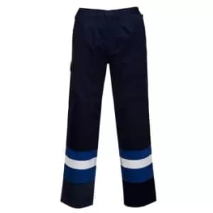Biz Flame Mens Flame Resistant Plus Trousers Navy / Royal 2XL 32"
