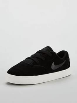 Nike SB Check Suede Infant Trainers Black White Black Size 4