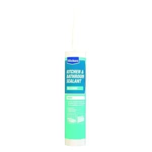 Wickes Kitchen and Bathroom Silicone Sealant - White 310ml