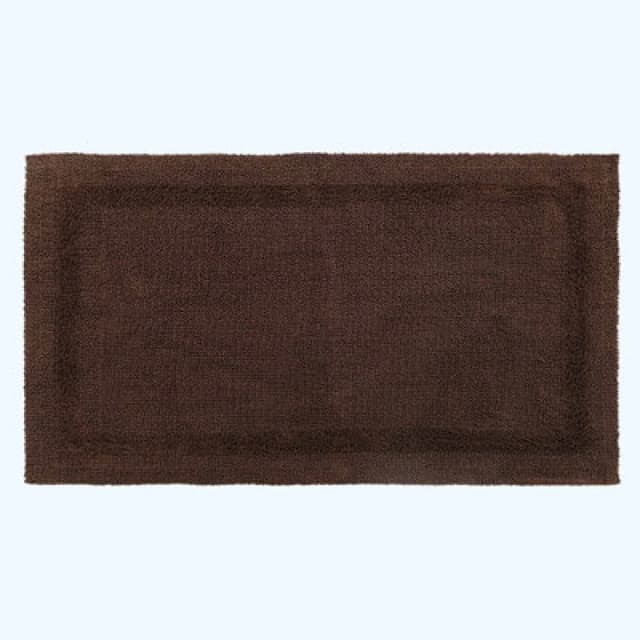 Homescapes Luxury Reversible Cotton Bath Mat - Chocolate