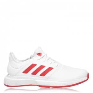 adidas Game Court Tennis Shoes Mens - White/Red