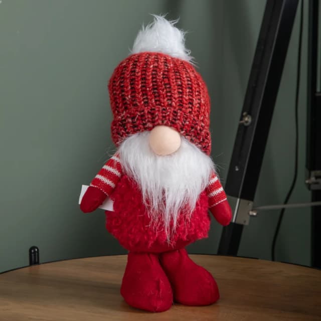 30cm Red Gonk with Bobbly Hat Christmas Decoration
