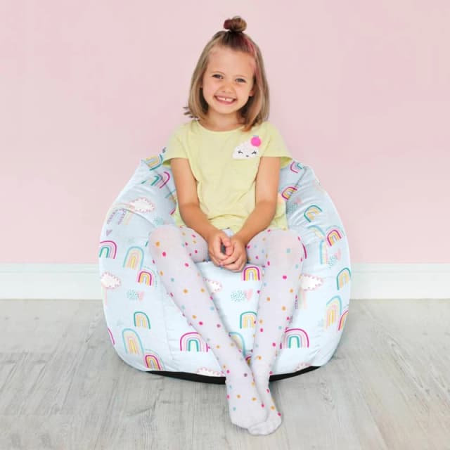 rucomfy Beanbags rucomfy Rainbow Sky Kids Bean Bag Chair - Indoor Seating for Children Multicolor Unisex
