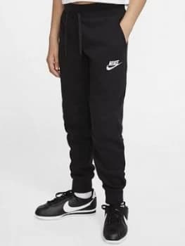 Nike Kids NSW PE Pants - Black/White, Size L, 12-13 Years, Women