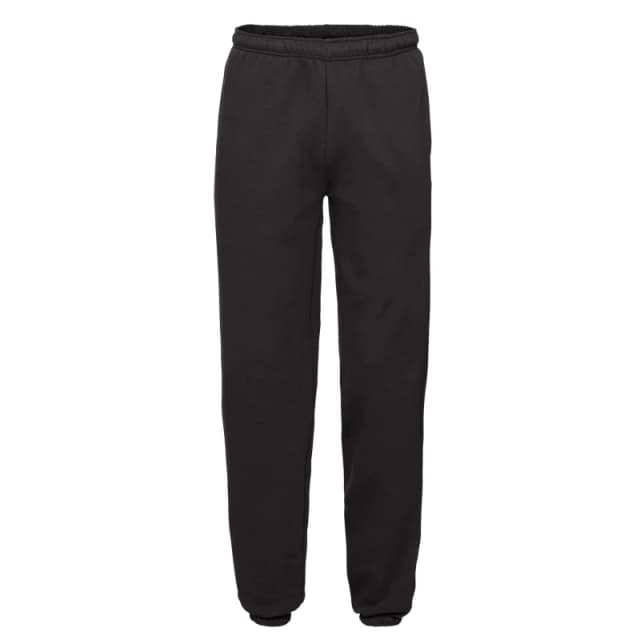 Fruit Of The Loom Fruit of the Loom Men Premium Elasticated Cuff Jogging Bottoms in Black Size: 3X-Large Black XXXL Male 5063470999972