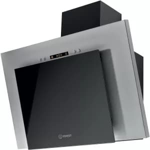 Indesit Aria IHVP64LLK 60cm Angled Chimney Cooker Hood