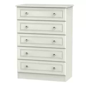 Lisbon Ready Assembled Five Drawer Chest Ash