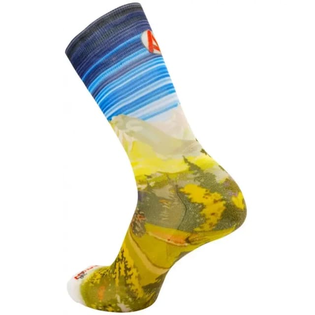 Pair of mountain spirit socks Rywan No Limit Graphik Bleu Unisex 38/40