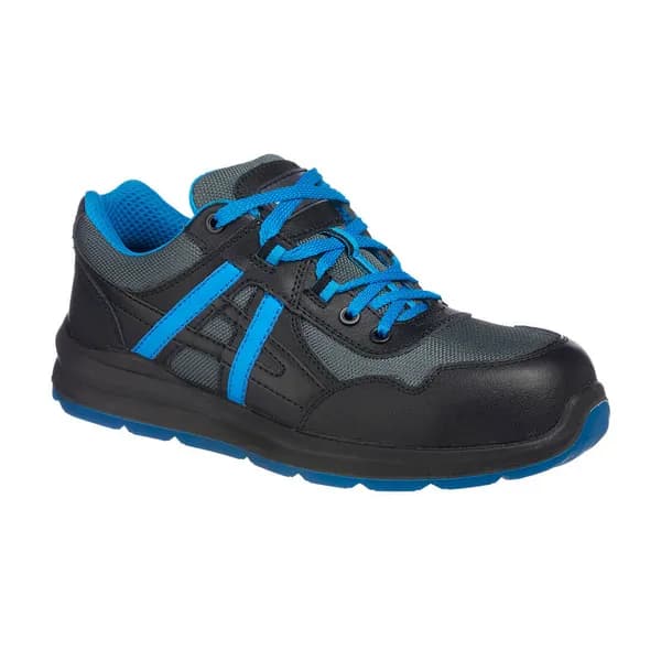 Portwest Compositelite Mersey S1P Safety Trainers FT60BKB44 Colour: Black / Blue