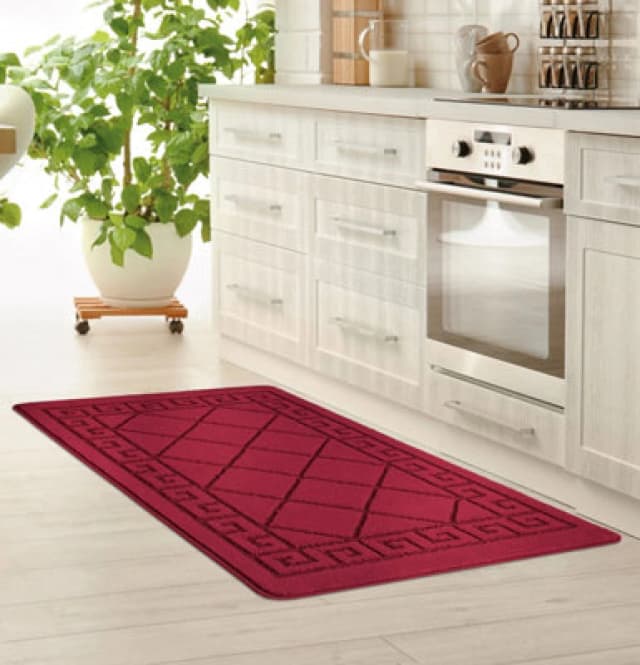 Smart Living Smart Living Tribela Heavy Duty Machine Washable Hallway Kitchen Non Slip Door Mat in Red Size: 40cm x 60cm Red 40cm x 60cm Unisex 8680
