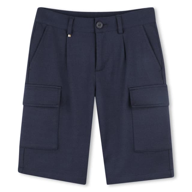 Boss Kids Lightweight Relaxed Fit Cargo Shorts Navy 849 male 4 Yrs
