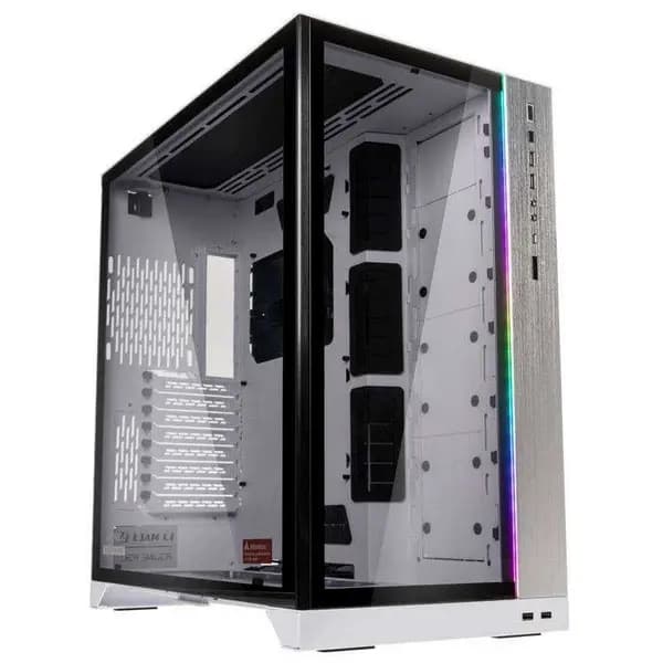 Lian Li O11 Dynamic XL ROG Certified Tempered Glass Dual-Chamber E-ATX Tower Case - White