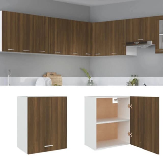 VIDAXL Hanging Cabinet Lyon Brown Oak 50x31x60cm Engineered Wood Vidaxl 8720286954805