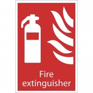Draper Fire Extinguisher Sign 200mm 300mm Standard