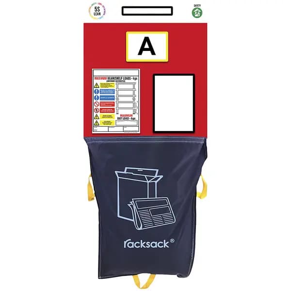 with Racksack waste sack, HxW 2000 x 900 mm, with Racksack waste sack, HxW 2000 x 900 mm, red