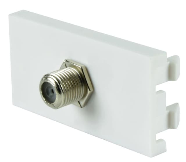 Av:link Keystone Wall Plate Module Outlet Faceplate Satellite F Type Antenna Connector Adapter 25 x 50mm A-CAB230379 Wall Plate Keystone