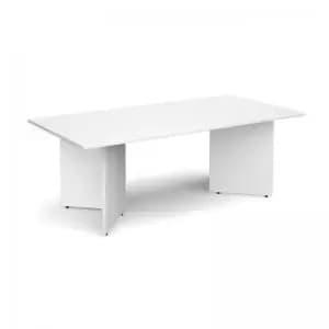 Arrow head leg rectangular boardroom table 2000mm x 1000mm - white