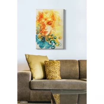 Kanvas Tablo (50 x 70) - 56 Multicolor Decorative Canvas Painting