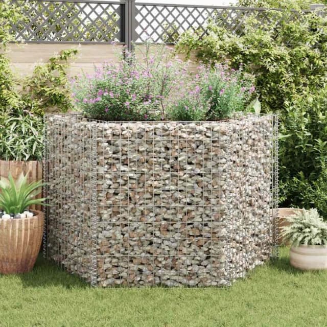 vidaXL Hexagonal Gabion Planter 160x139x100 cm