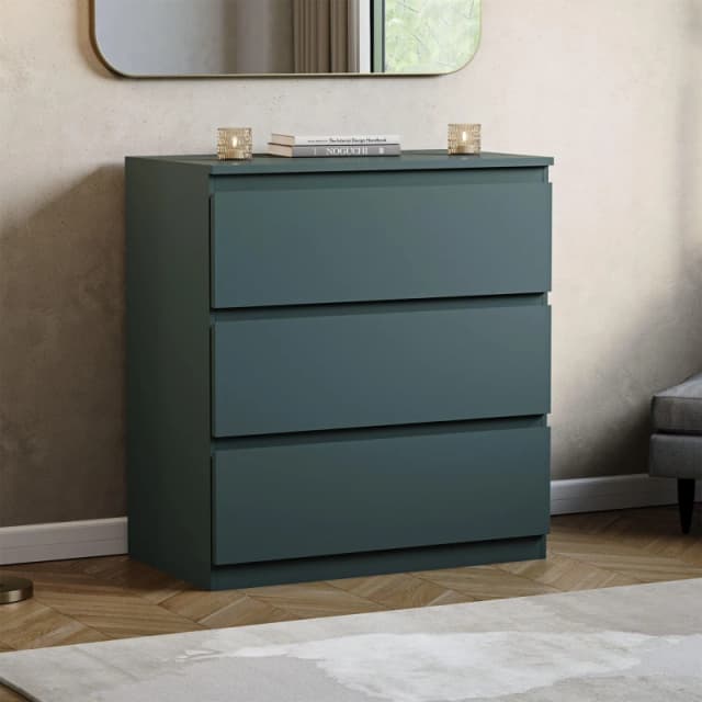 Lassic Vida Designs Denver 3 Drawer Chest Jasper Green unisex 3 Drawer