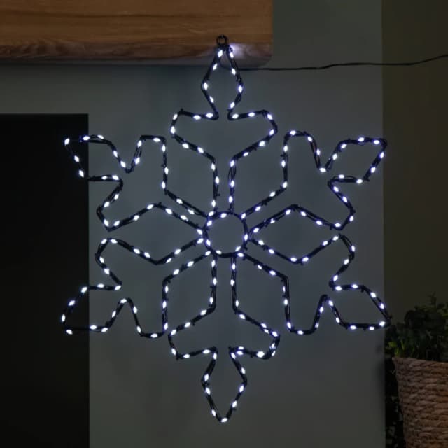 50cm x 44cm Light up FlexiBrights Christmas Snowflake with 165 White LEDs
